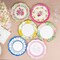24 Round 9 in Assorted Floral Disposable Paper PLATES Scalloped Trim Party Event